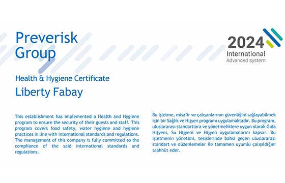 Liberty Fabay Sertifika Card